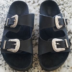 Leather Western Sandals